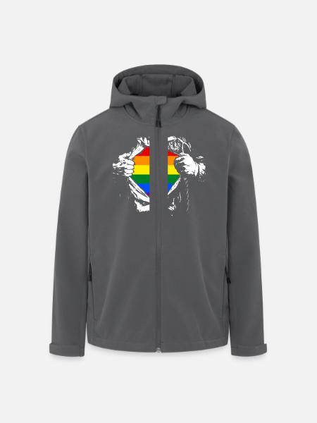 Gay Pride - Supergay - Recycelte Männer Softshell-Jacke von Stanley/Stella - Anthrazit