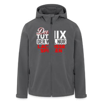 Lacrosser Lacrosse Lacrossespieler - Recycelte Männer Softshell-Jacke von Stanley/Stella - Anthrazit - Vorne - AI Model Male 185 light (185cm)