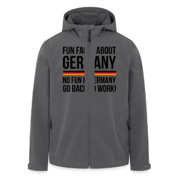 Germany Fun Facts - Recycelte Männer Softshell-Jacke von Stanley/Stella - Anthrazit - Vorne - AI Model Male 185 light (185cm)