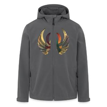ALPHA & OMEGA ornament - Recycelte Männer Softshell-Jacke von Stanley/Stella - Anthrazit - Vorne - AI Model Male 185 light (185cm)