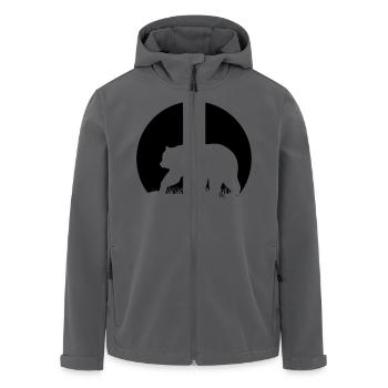 Bear in Moonlight - Recycelte Männer Softshell-Jacke von Stanley/Stella - Anthrazit - Vorne - AI Model Male 185 light (185cm)