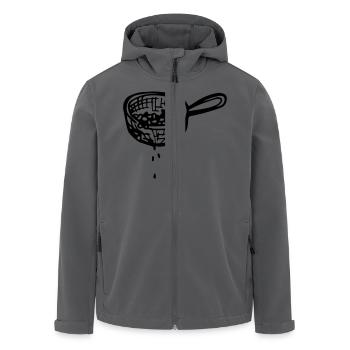 Sieb, abgießen, absieben, abseihen - Recycelte Männer Softshell-Jacke von Stanley/Stella - Anthrazit - Vorne - AI Model Male 185 light (185cm)