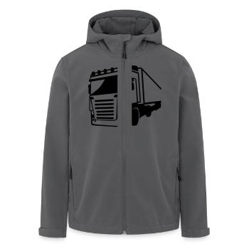LKW - Recycelte Männer Softshell-Jacke von Stanley/Stella - Anthrazit - Vorne - AI Model Male 185 light (185cm)