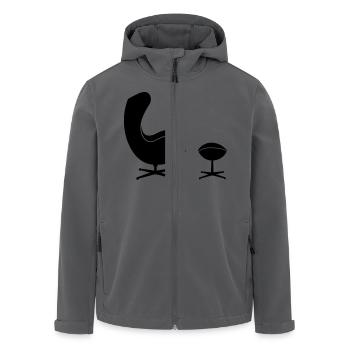 Ei Stuhl von Arne Jacobsen - Recycelte Männer Softshell-Jacke von Stanley/Stella - Anthrazit - Vorne - AI Model Male 185 light (185cm)