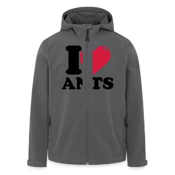 I Love Ants - Ameisen - Ameise - Recycelte Männer Softshell-Jacke von Stanley/Stella - Anthrazit - Vorne - AI Model Male 185 light (185cm)