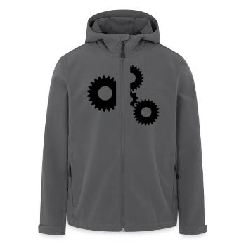 Zahnräder/Getriebe/Gear - Recycelte Männer Softshell-Jacke von Stanley/Stella - Anthrazit - Vorne - AI Model Male 185 light (185cm)