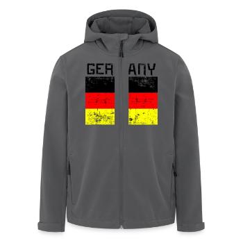 Germany Deutschland - Recycelte Männer Softshell-Jacke von Stanley/Stella - Anthrazit - Vorne - AI Model Male 185 light (185cm)