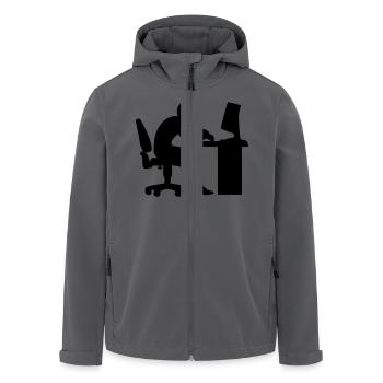 Büro Computer - Recycelte Männer Softshell-Jacke von Stanley/Stella - Anthrazit - Vorne - AI Model Male 185 light (185cm)