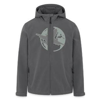 flugzeug - Recycelte Männer Softshell-Jacke von Stanley/Stella - Anthrazit - Vorne - AI Model Male 185 light (185cm)