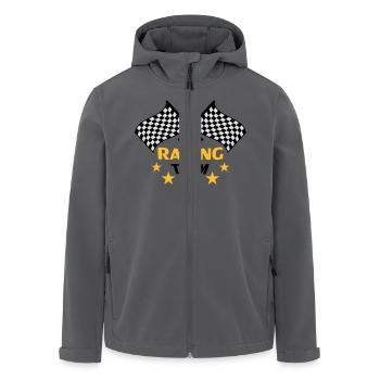 racing_team - Recycelte Männer Softshell-Jacke von Stanley/Stella - Anthrazit - Vorne - AI Model Male 185 light (185cm)