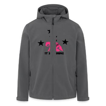 Reining Westernreiter Sliding Stop - Recycelte Männer Softshell-Jacke von Stanley/Stella - Anthrazit - Vorne - AI Model Male 185 light (185cm)
