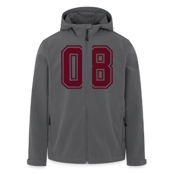 08 sports jersey football number mono - Recycelte Männer Softshell-Jacke von Stanley/Stella - Anthrazit - Vorne - AI Model Male 185 light (185cm)