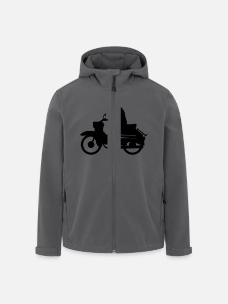 Fahrzeug - Simson Schwalbe - Recycelte Männer Softshell-Jacke von Stanley/Stella - Anthrazit