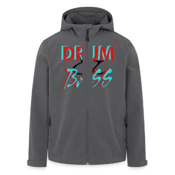 Drum and Bass - Recycelte Männer Softshell-Jacke von Stanley/Stella - Anthrazit - Vorne - AI Model Male 185 light (185cm)