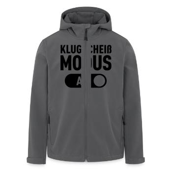 Klugscheiß Modus (An) - Recycelte Männer Softshell-Jacke von Stanley/Stella - Anthrazit - Vorne - AI Model Male 185 light (185cm)