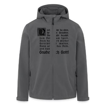 gnade euch Gott ★ Vektor ★ Spiritspread - Recycelte Männer Softshell-Jacke von Stanley/Stella - Anthrazit - Vorne - AI Model Male 185 light (185cm)