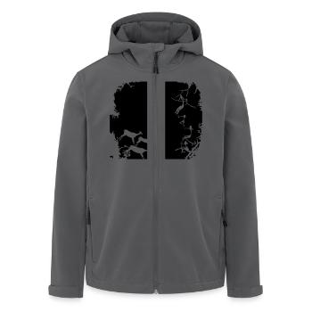 Steinzeit - stone age - jäger - chaser - hunter - Recycelte Männer Softshell-Jacke von Stanley/Stella - Anthrazit - Vorne - AI Model Male 185 light (185cm)