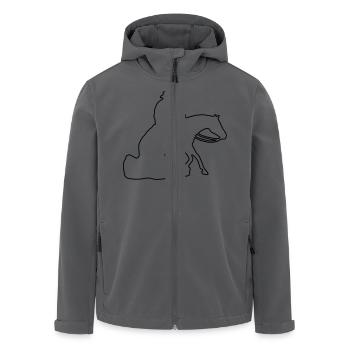 Sliding Stop Silhoutte Rand - Recycelte Männer Softshell-Jacke von Stanley/Stella - Anthrazit - Vorne - AI Model Male 185 light (185cm)
