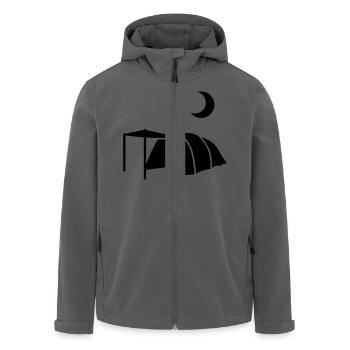 Zelt - Recycelte Männer Softshell-Jacke von Stanley/Stella - Anthrazit - Vorne - AI Model Male 185 light (185cm)