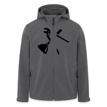 Klempner - Recycelte Männer Softshell-Jacke von Stanley/Stella - Anthrazit - Vorne - AI Model Male 185 light (185cm)