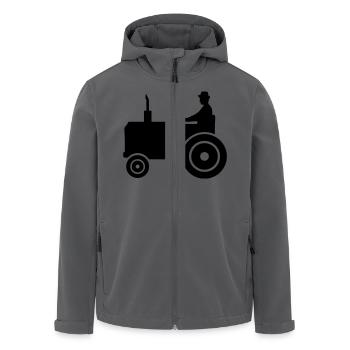 Traktor - Recycelte Männer Softshell-Jacke von Stanley/Stella - Anthrazit - Vorne - AI Model Male 185 light (185cm)
