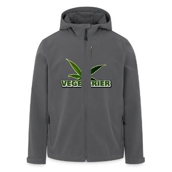 vegetarier v2 - Recycelte Männer Softshell-Jacke von Stanley/Stella - Anthrazit - Vorne - AI Model Male 185 light (185cm)