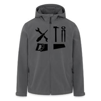 Werkzeug - Recycelte Männer Softshell-Jacke von Stanley/Stella - Anthrazit - Vorne - AI Model Male 185 light (185cm)