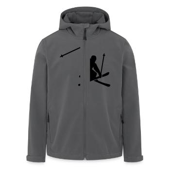 Ski - Recycelte Männer Softshell-Jacke von Stanley/Stella - Anthrazit - Vorne - AI Model Male 185 light (185cm)