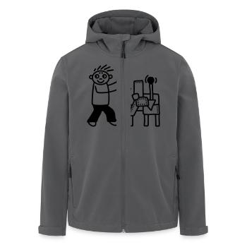 Maschinenbauer - Maschinenbau - Recycelte Männer Softshell-Jacke von Stanley/Stella - Anthrazit - Vorne - AI Model Male 185 light (185cm)