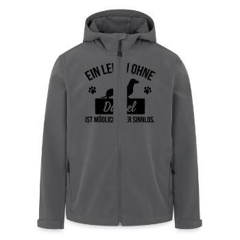 Ein Leben ohne Dackel ist sinnlos - Recycelte Männer Softshell-Jacke von Stanley/Stella - Anthrazit - Vorne - AI Model Male 185 light (185cm)