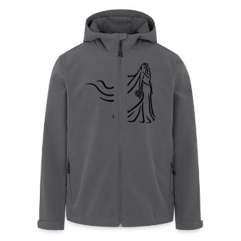 Braut - Recycelte Männer Softshell-Jacke von Stanley/Stella - Anthrazit - Vorne - AI Model Male 185 light (185cm)