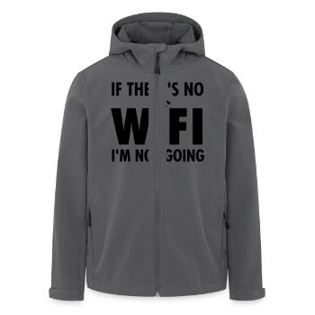 If There's No WIFI I'm Not Going - Recycelte Männer Softshell-Jacke von Stanley/Stella - Anthrazit - Vorne - AI Model Male 185 light (185cm)