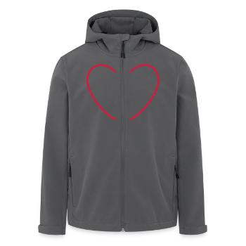 Herz Segelflugzeug - Recycelte Männer Softshell-Jacke von Stanley/Stella - Anthrazit - Vorne - AI Model Male 185 light (185cm)