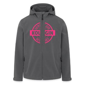 Kollegen / Kollegin / Unternehmen / Büro - Recycelte Männer Softshell-Jacke von Stanley/Stella - Anthrazit - Vorne - AI Model Male 185 light (185cm)