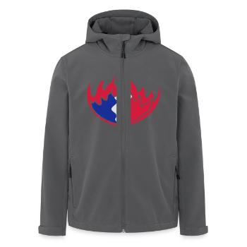 feuer flammen brennen heiß 3 farben frankreich nat - Recycelte Männer Softshell-Jacke von Stanley/Stella - Anthrazit - Vorne - AI Model Male 185 light (185cm)