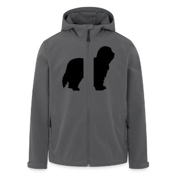 Bearded Collie - Recycelte Männer Softshell-Jacke von Stanley/Stella - Anthrazit - Vorne - AI Model Male 185 light (185cm)