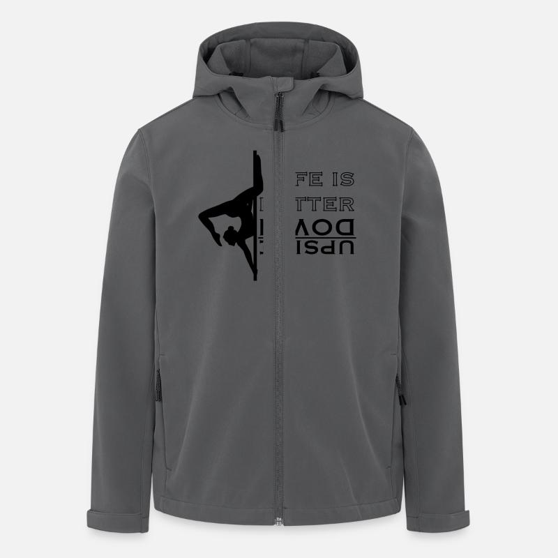 Pole Dance - Recycelte Männer Softshell-Jacke von Stanley/Stella - Anthrazit