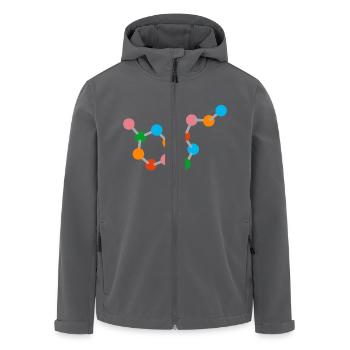 Molekül - Recycelte Männer Softshell-Jacke von Stanley/Stella - Anthrazit - Vorne - AI Model Male 185 light (185cm)