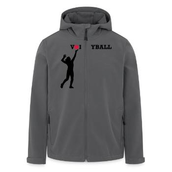 Volleyball - Recycelte Männer Softshell-Jacke von Stanley/Stella - Anthrazit - Vorne - AI Model Male 185 light (185cm)