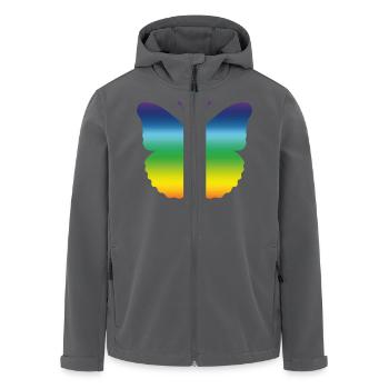 Schmetterling Schmetterling Monarch Frühling Buntes Geschenk - Recycelte Männer Softshell-Jacke von Stanley/Stella - Anthrazit - Vorne - AI Model Male 185 light (185cm)