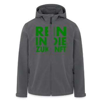 Rein in die zukunft - Recycelte Männer Softshell-Jacke von Stanley/Stella - Anthrazit - Vorne - AI Model Male 185 light (185cm)