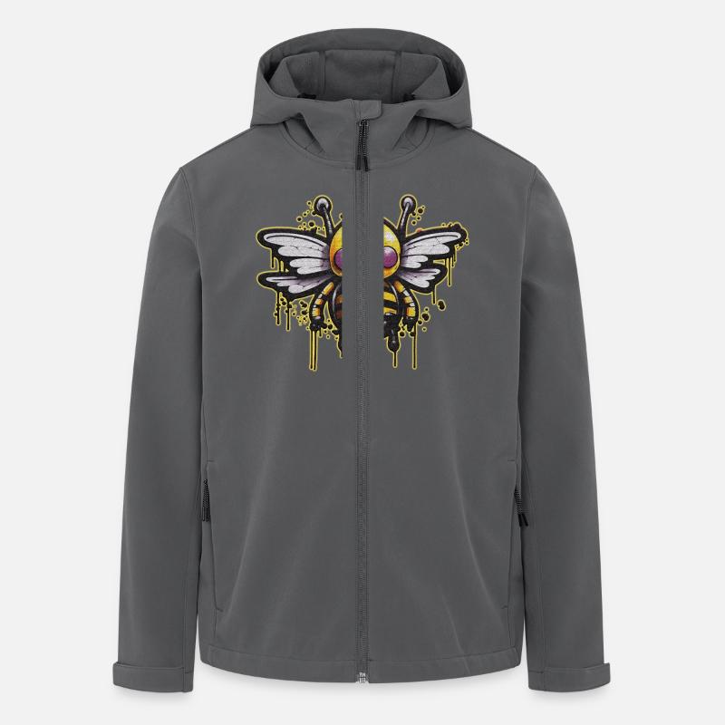 Buzzin' Bee Bomb | Bienenliebhaber - Recycelte Männer Softshell-Jacke von Stanley/Stella - Anthrazit
