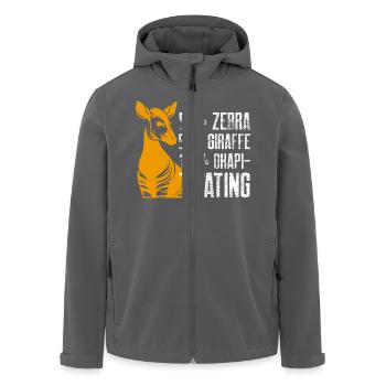 50 per cent zebra 50 giraffe 100 okapitivating - Recycelte Männer Softshell-Jacke von Stanley/Stella - Anthrazit - Vorne - AI Model Male 185 light (185cm)