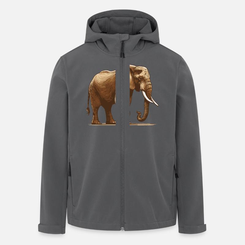 Elefant - Recycelte Männer Softshell-Jacke von Stanley/Stella - Anthrazit
