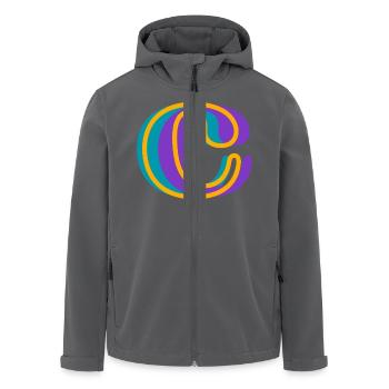 Buchstabe c mehrfarbig - originelle Geschenkidee - Recycelte Männer Softshell-Jacke von Stanley/Stella - Anthrazit - Vorne - AI Model Male 185 light (185cm)