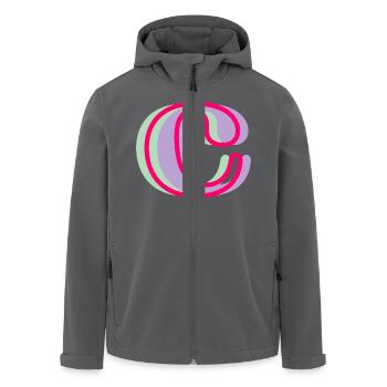 Buchstabe c mehrfarbig - originelle Geschenkidee - Recycelte Männer Softshell-Jacke von Stanley/Stella - Anthrazit - Vorne - AI Model Male 185 light (185cm)