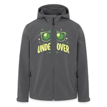 Lustige Sonnenbrille und Undercover Speech Kostüm - Recycelte Männer Softshell-Jacke von Stanley/Stella - Anthrazit - Vorne - AI Model Male 185 light (185cm)