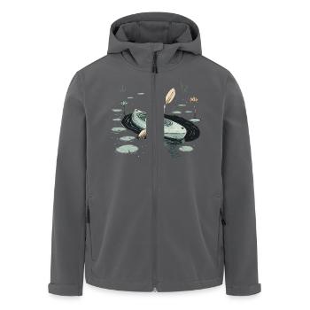 Geist Kajak Halloween - Recycelte Männer Softshell-Jacke von Stanley/Stella - Anthrazit - Vorne - AI Model Male 185 light (185cm)