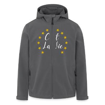 C'est La Vie Eurovision Song Contest 2025 - Recycelte Männer Softshell-Jacke von Stanley/Stella - Anthrazit - Vorne - AI Model Male 185 light (185cm)