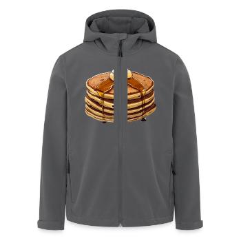 Pancakes Plinsen Pfannkuchen Crepes Crêpes - Recycelte Männer Softshell-Jacke von Stanley/Stella - Anthrazit - Vorne - AI Model Male 185 light (185cm)